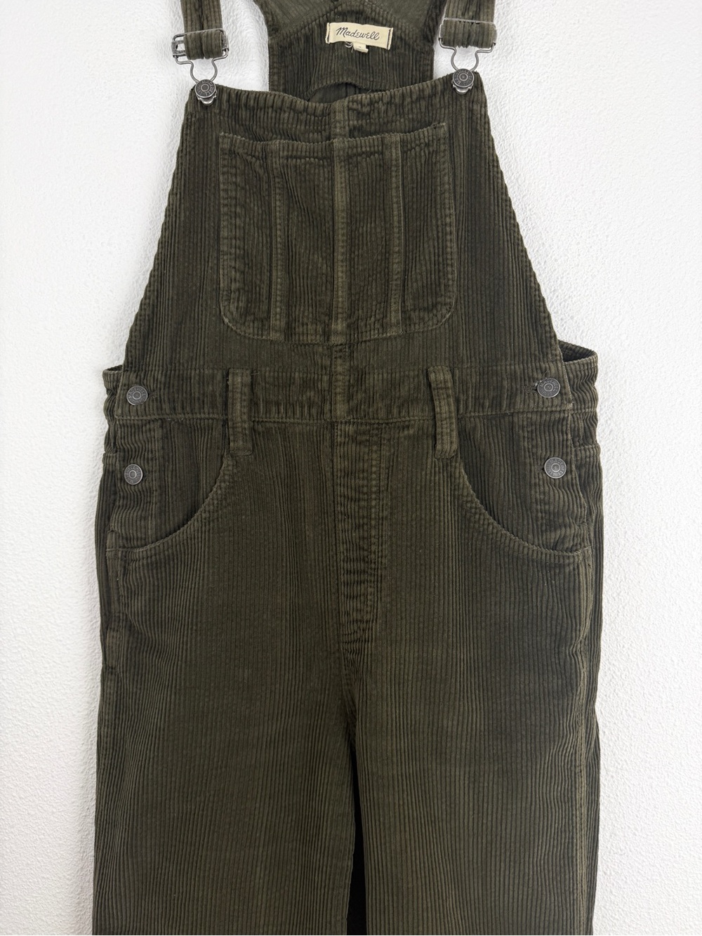 Madewell Corduroy Straight Leg Bib Overalls Medium - Picture 5 of 10
